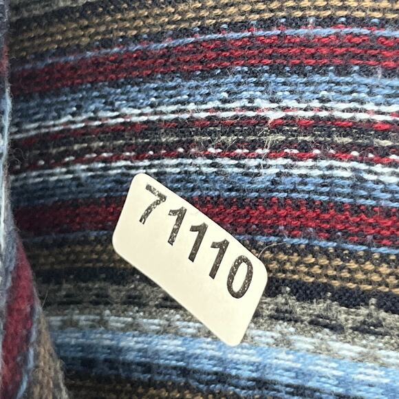LL BEAN Sweater Womens XL Fair Isle Cardigan Button Up Cotton Cashmere Blue - Picture 14 of 14